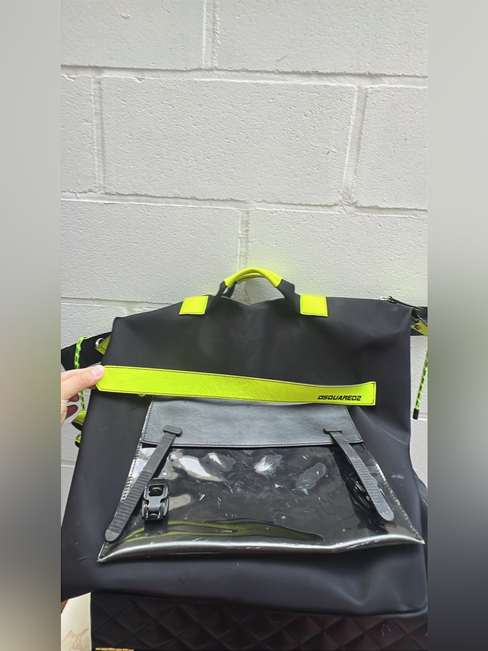 DSQUARED2 One Life One Planet Large Nylon Duffle Bag.